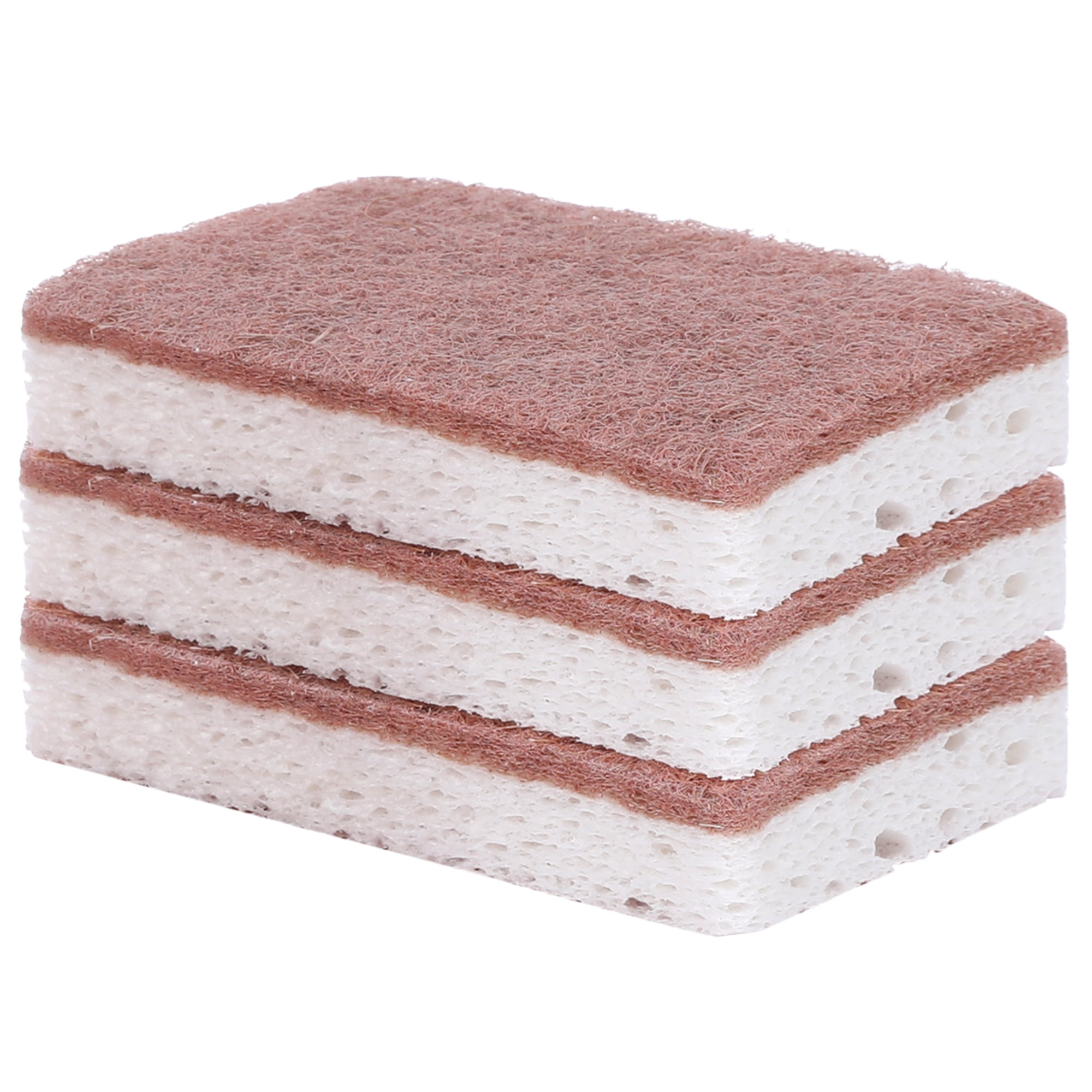 Unique Bargains Dual Sided Cleaning Sponges Kitchen Dishes Sponge White ...