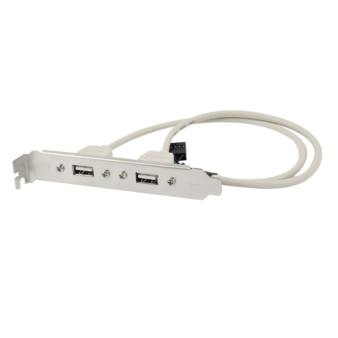 Unique Bargains Dual USB 2.0 Female to 9 Pin Connector Panel Mount Type