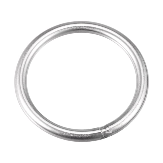 Unique Bargains Durable 304 Stainless Steel Welded O-Rings Silver 80mm(3.15") OD