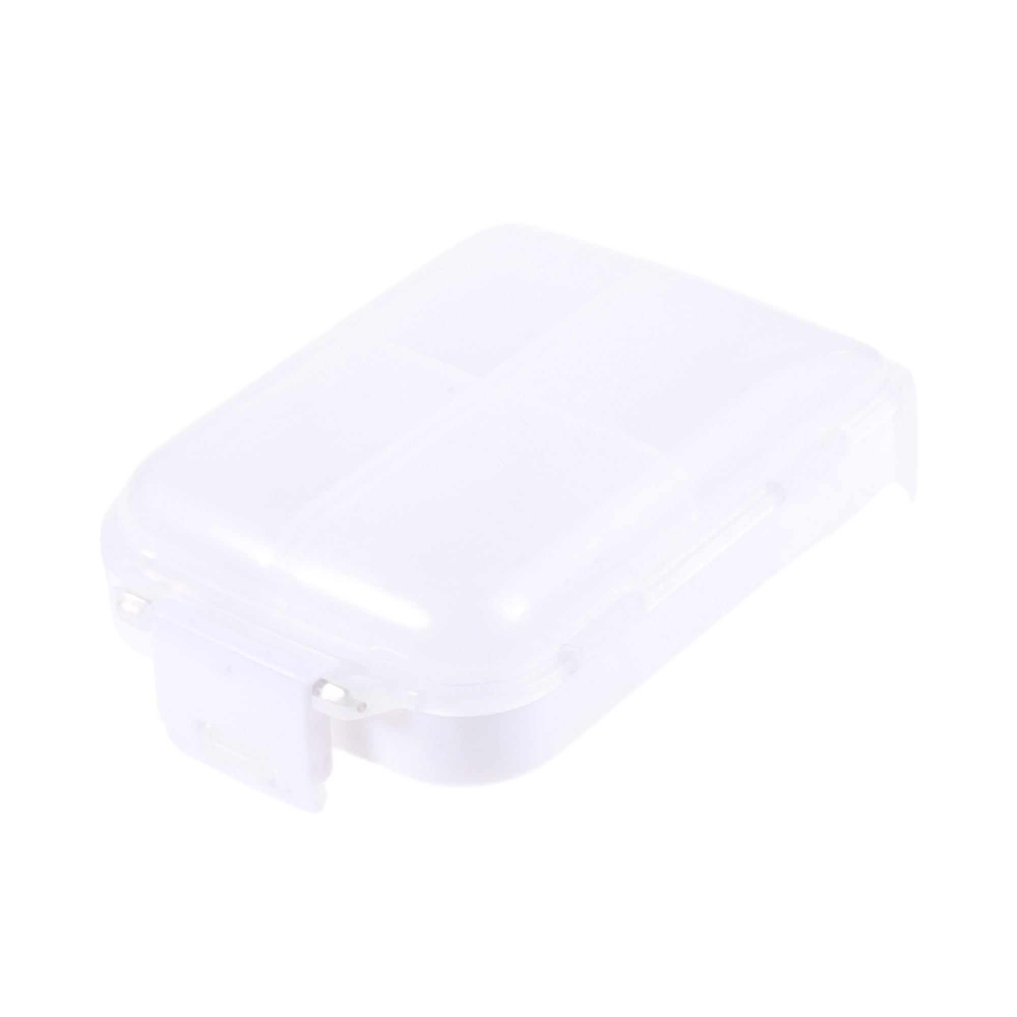 Unique Bargains Durable 8 Grids 3 Fold Pill Case for Travel 1 Pc Clear White