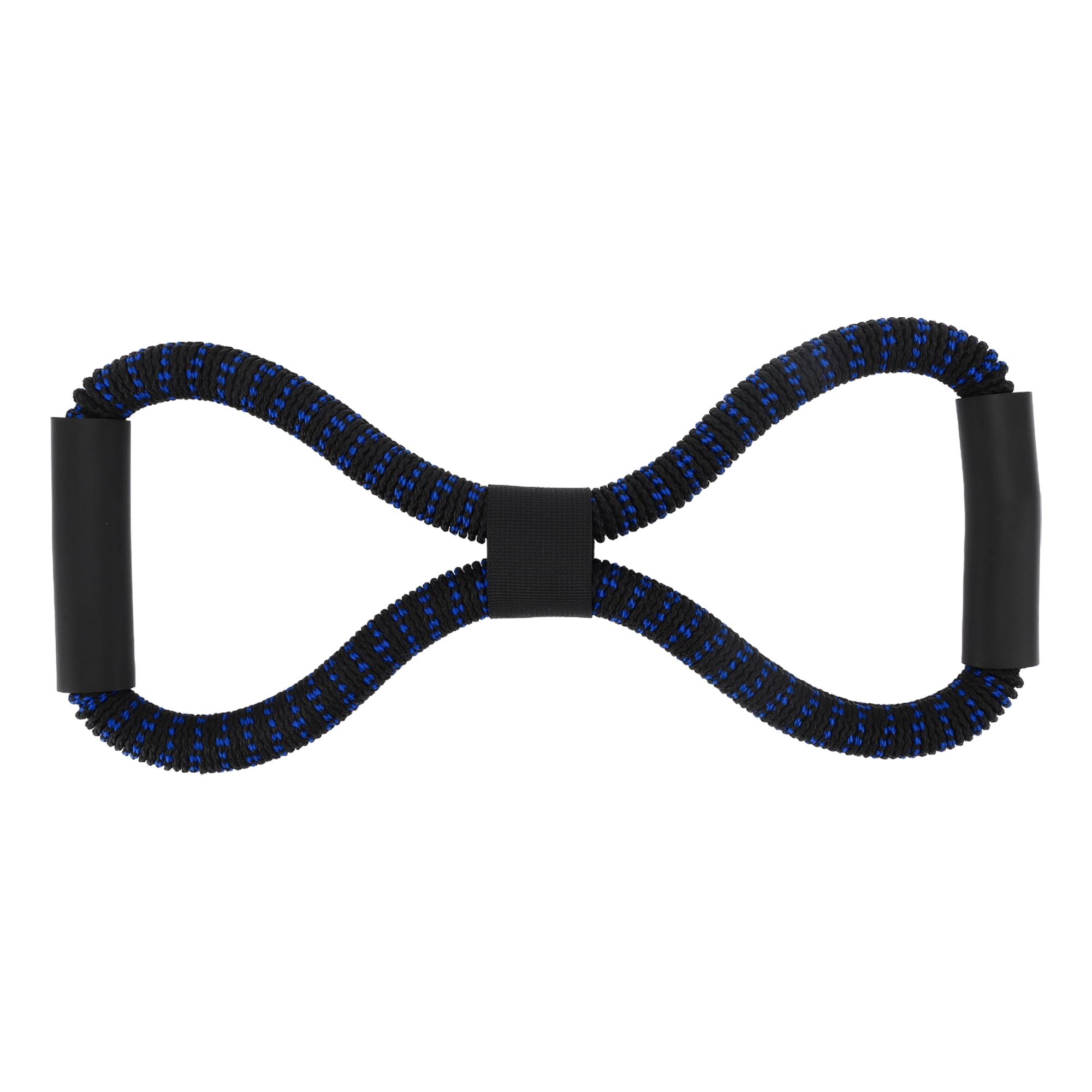 Unique Bargains Durable 8 Shaped Yoga Stretch Band Blue Black