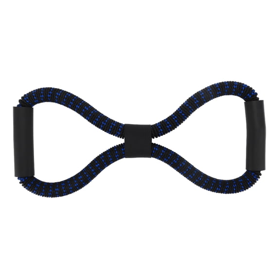 Unique Bargains Durable 8 Shaped Yoga Stretch Band Blue Black