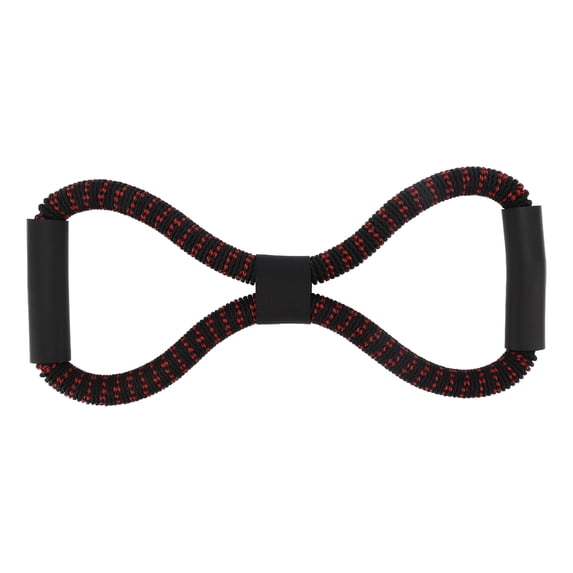 Unique Bargains Durable 8 Shaped Yoga Stretch Band Red Black