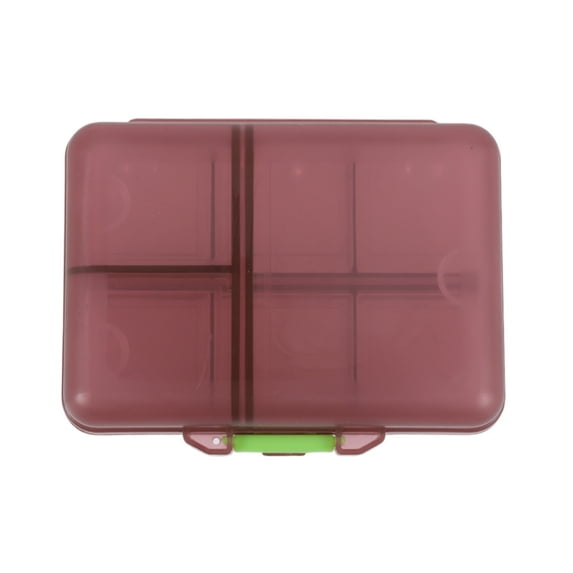 Unique Bargains Durable 9 Grids Double Layer Pill Case Clear Cameo
