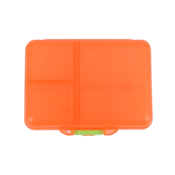 Unique Bargains 9 Grids Double Layer Pill Case for Travel 1 Pc Orange