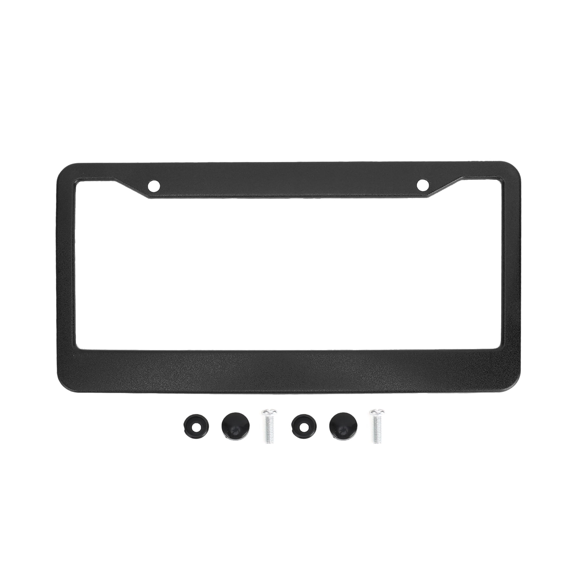 Unique Bargains Durable Aluminum Alloy License Plate Holder Black