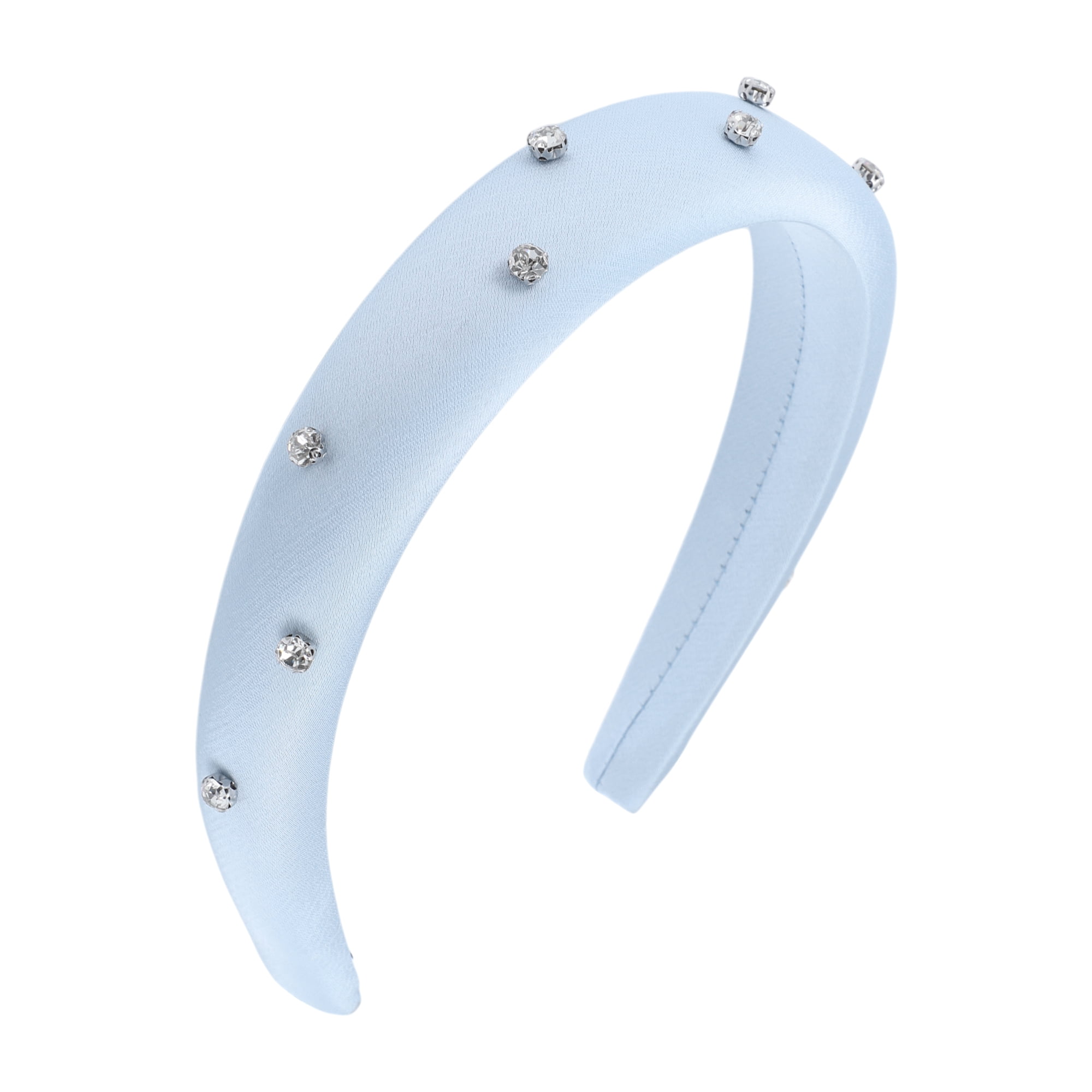 Unique Bargains Durable Beautiful Solid Rhinestone Headbands for Women 1 Pc Blue