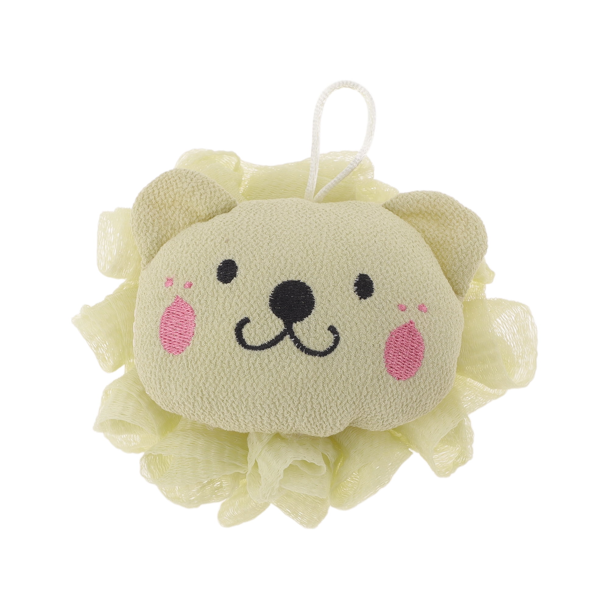 Unique Bargains Durable Cartoon Bath Sponge 1 Pc Light Yellow