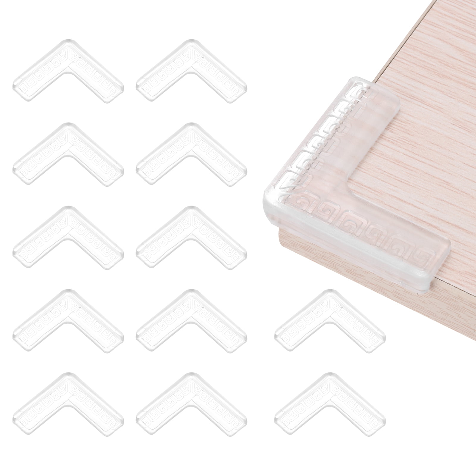 Unique Bargains 12pcs Durable Corner Protectors for Table Furniture Safety Clear
