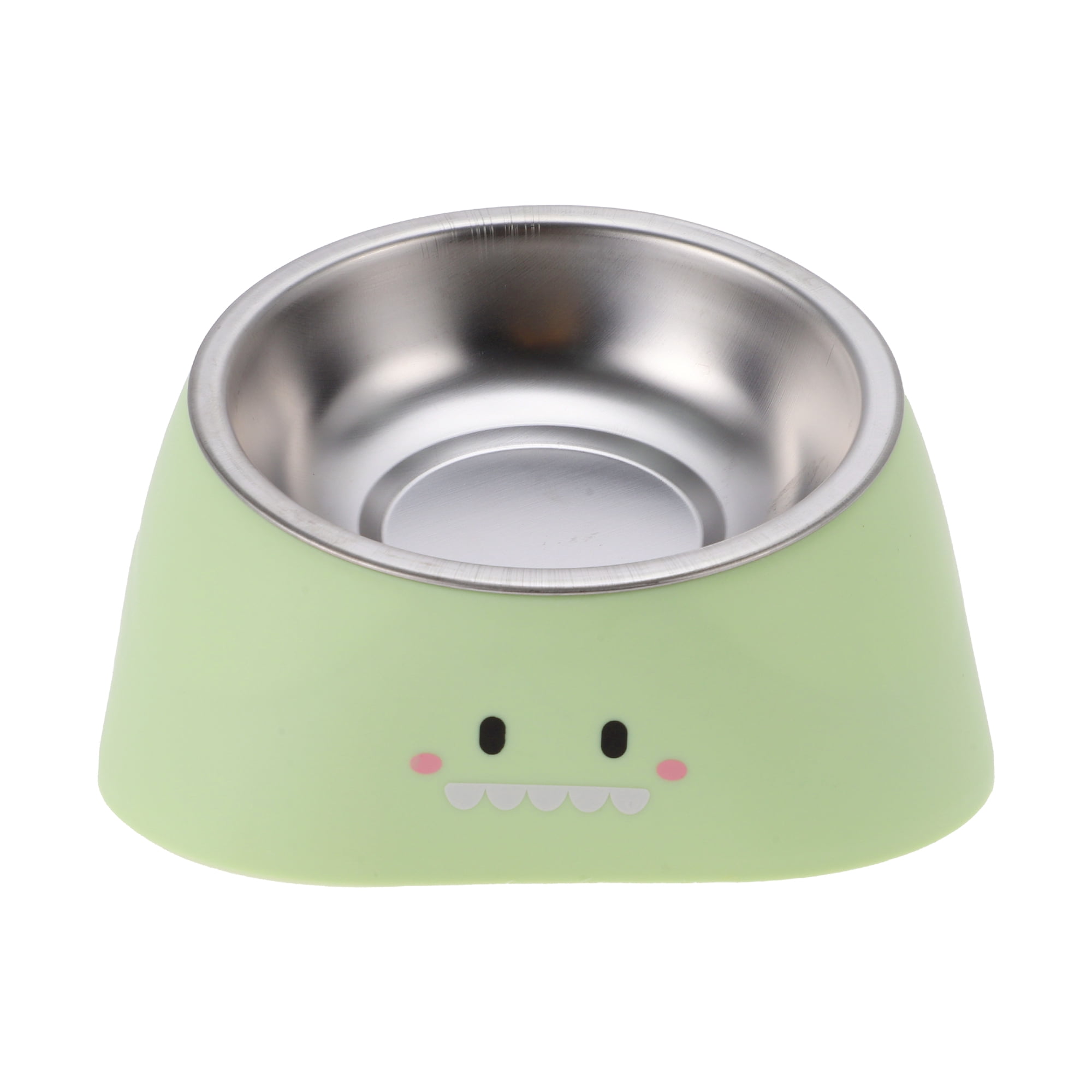 Unique Bargains Durable Dog Bowl for Indoor and Outdoor Use With Anti-Tip Design Green