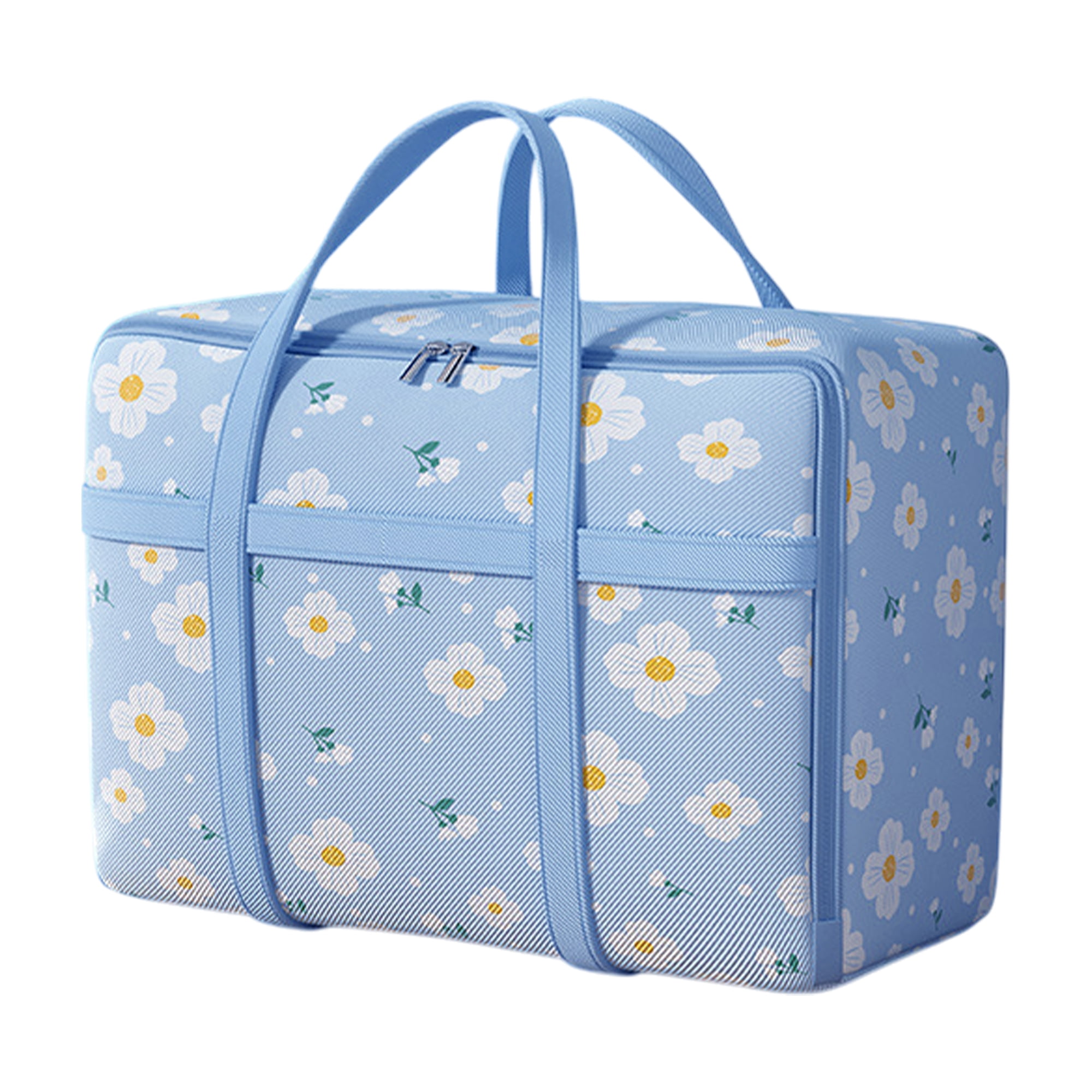 Unique Bargains Durable Dog Pattern Storage Bag Storage Bins 1 Pc Blue Daisies Medium