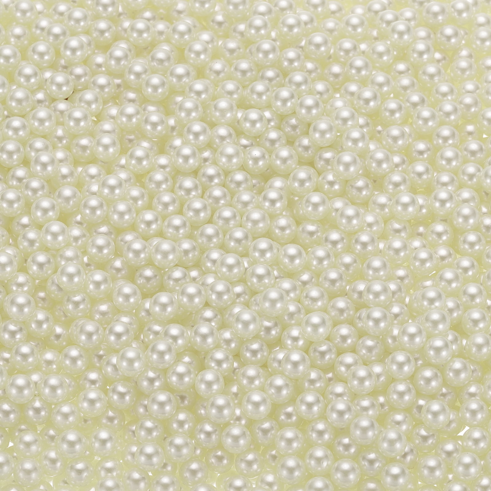 Unique Bargains Durable Faux Pearl for Crafting No Hole Pearls for Vase Fillers Beige