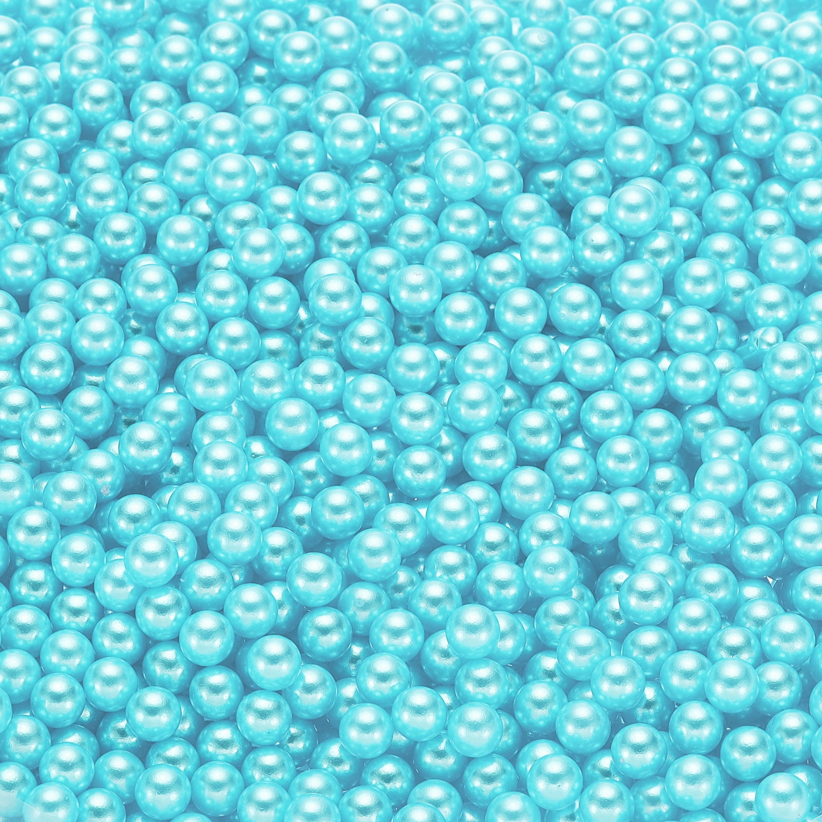 Unique Bargains Durable Faux Pearl for Crafting No Hole Pearls for Vase Fillers Blue