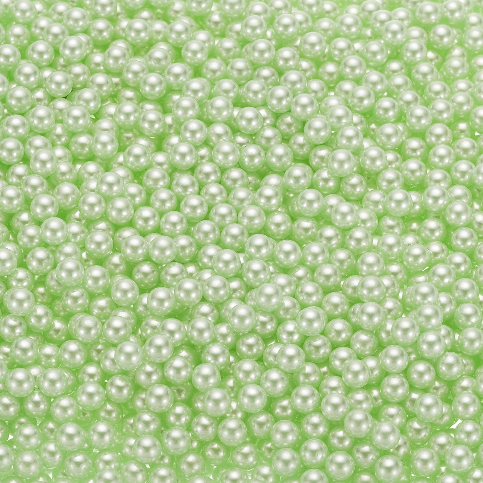 Unique Bargains Durable Faux Pearl for Crafting No Hole Pearls for Vase Fillers Green