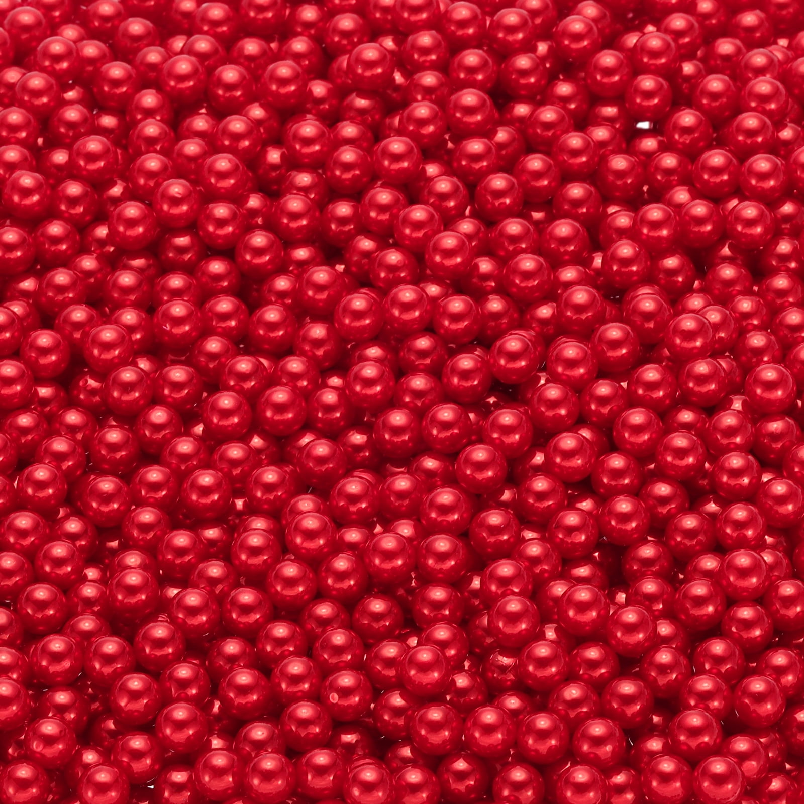 Unique Bargains Durable Faux Pearl for Crafting No Hole Pearls for Vase Fillers Red