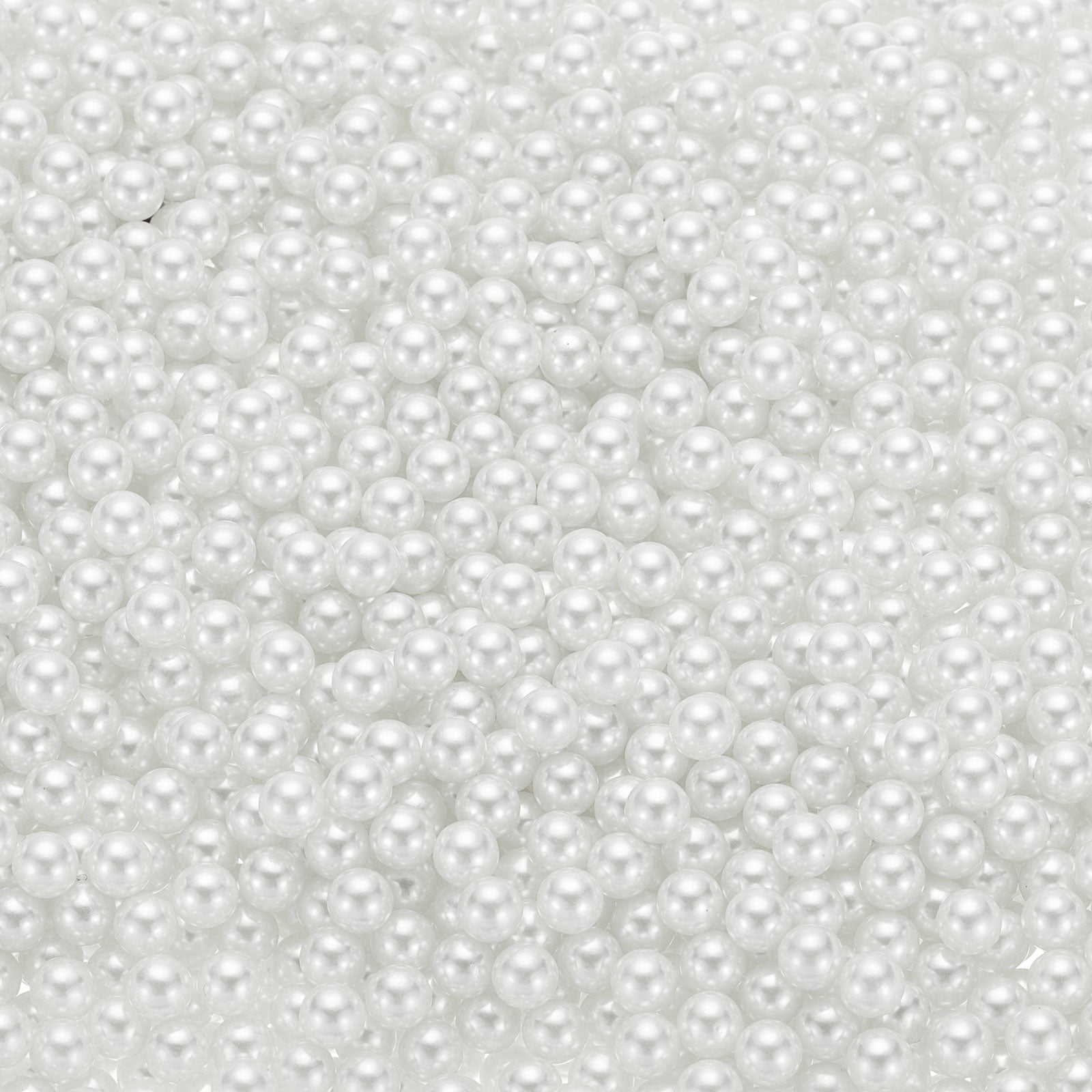 Unique Bargains Durable Faux Pearl for Crafting No Hole Pearls for Vase Fillers White