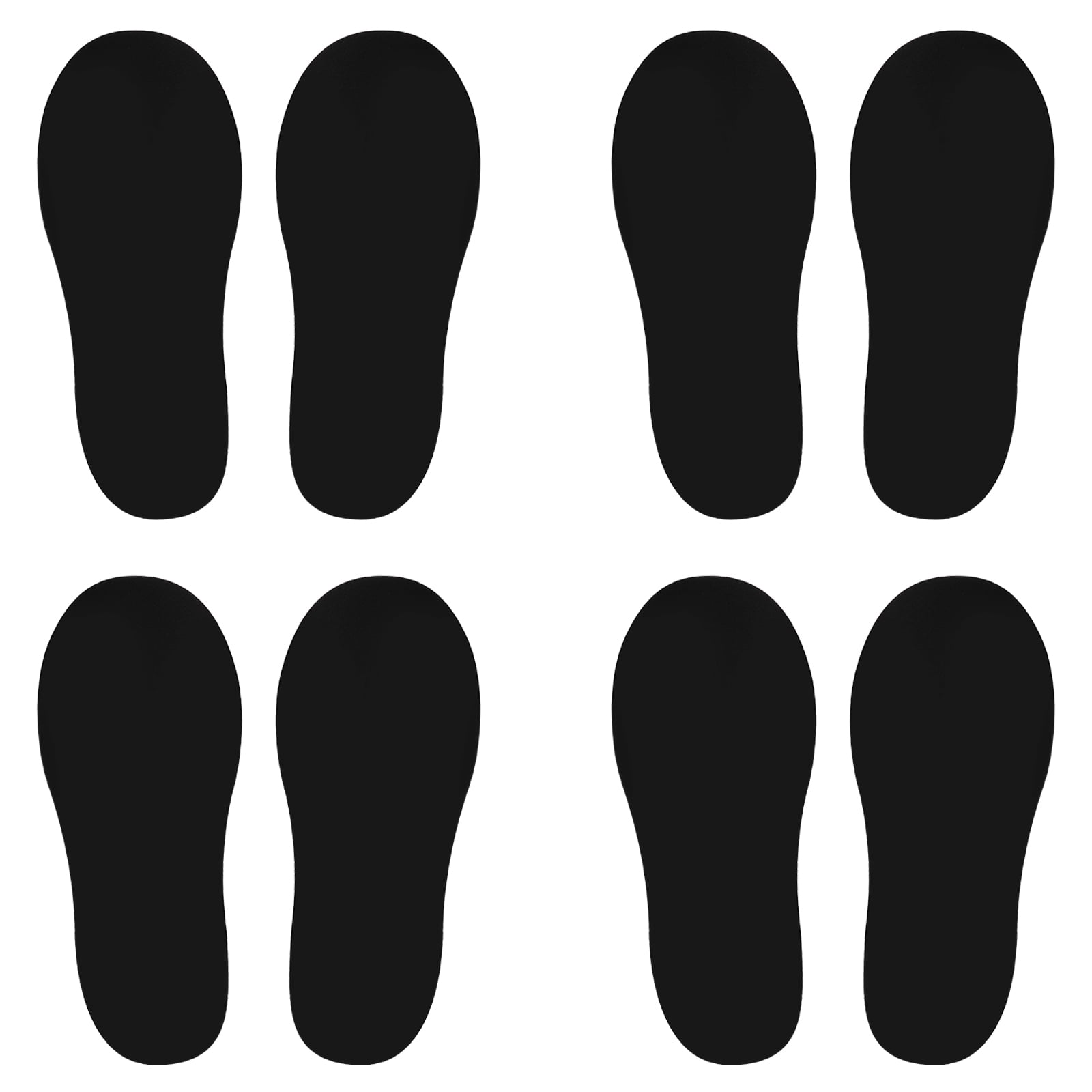 Unique Bargains Durable Footprint Sticker Shoes Floor Decal Sign Black 11x4.3"