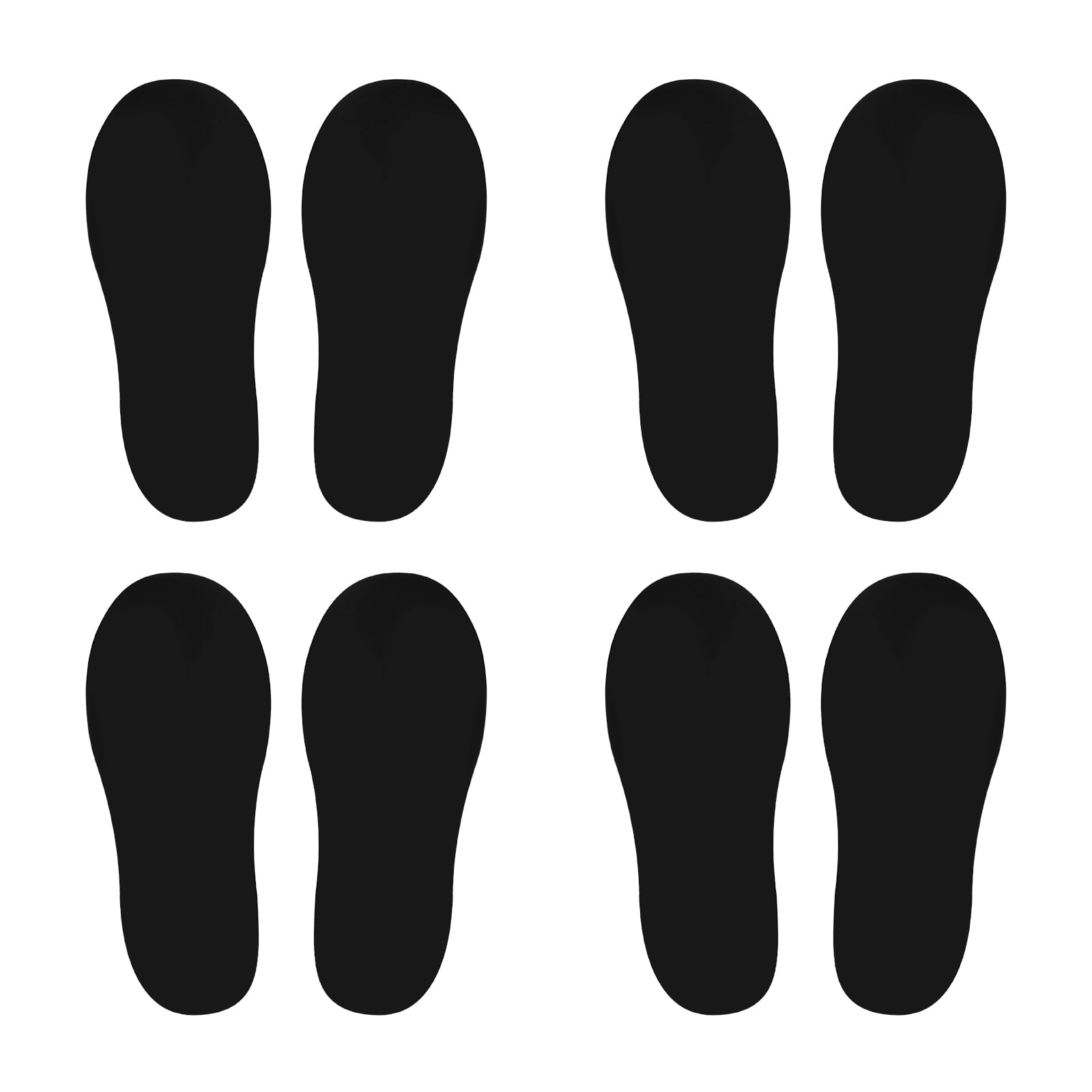 Unique Bargains Durable Footprint Sticker Shoes Floor Decal Sign Black 6x2"