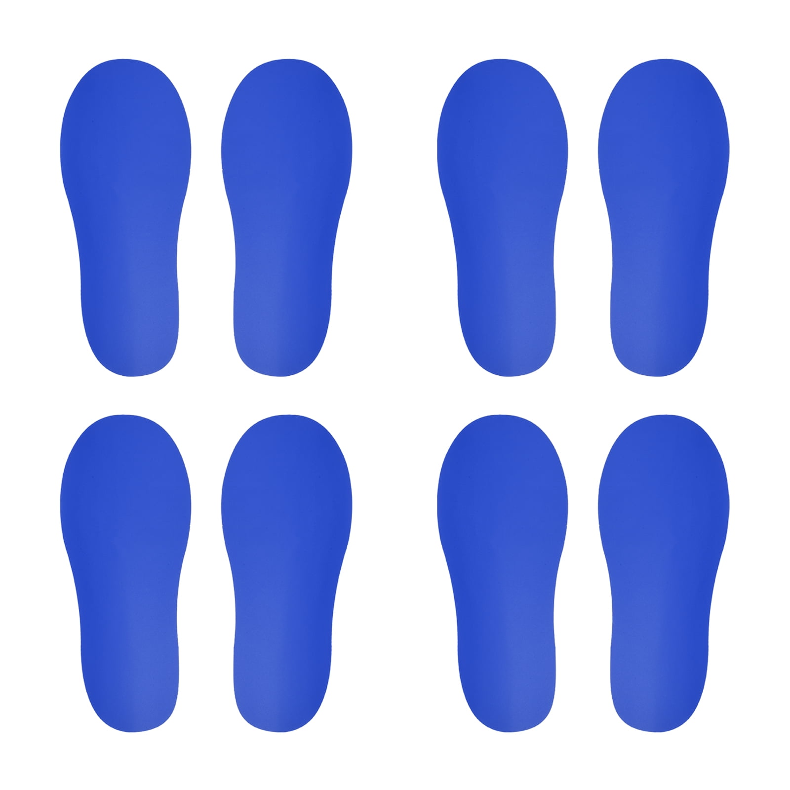 Unique Bargains Durable Footprint Sticker Shoes Floor Decal Sign Blue 6x2"