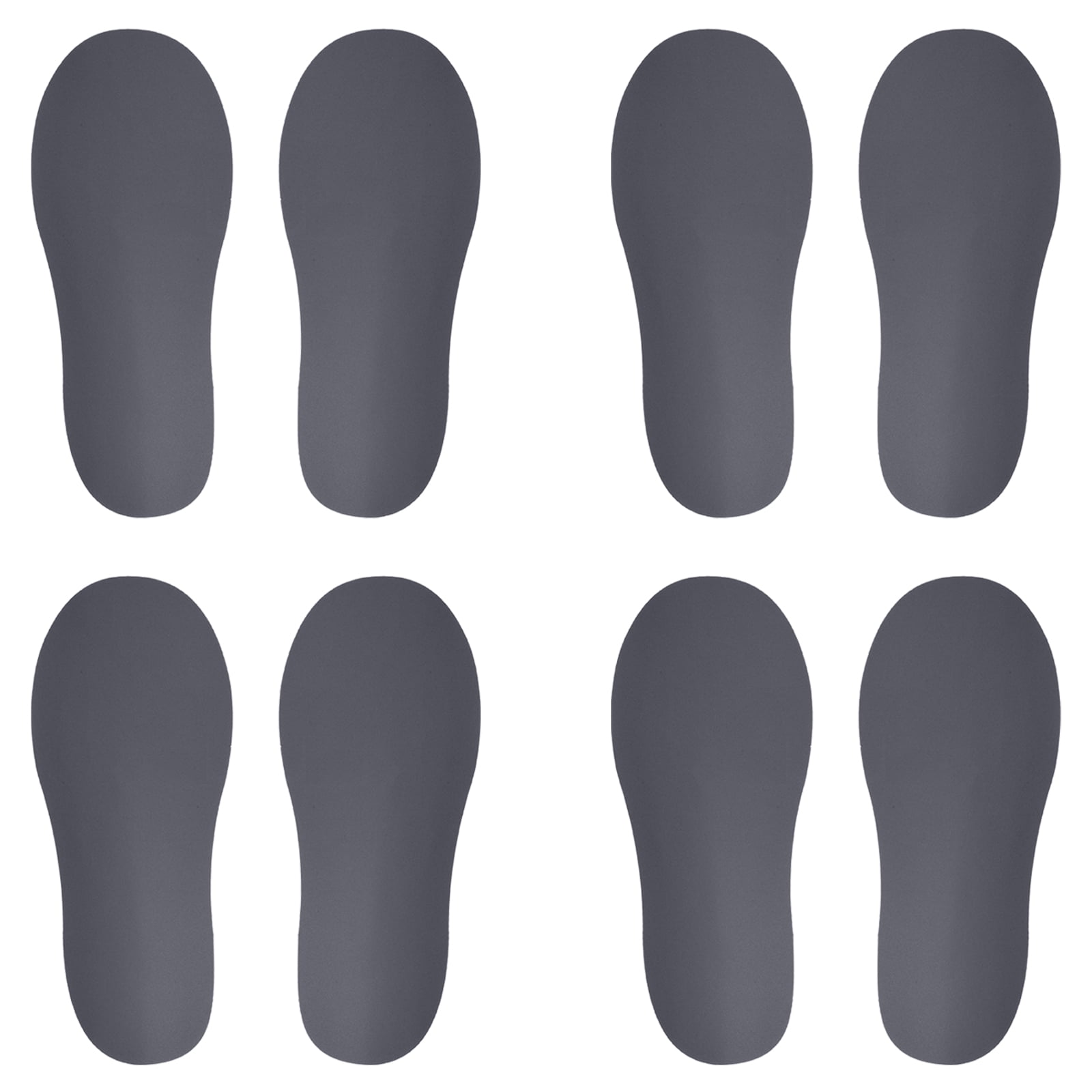Unique Bargains Durable Footprint Sticker Shoes Floor Decal Sign Dark Gray 11x4.3"