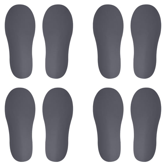Unique Bargains Durable Footprint Sticker Shoes Floor Decal Sign Dark Gray 11x4.3"
