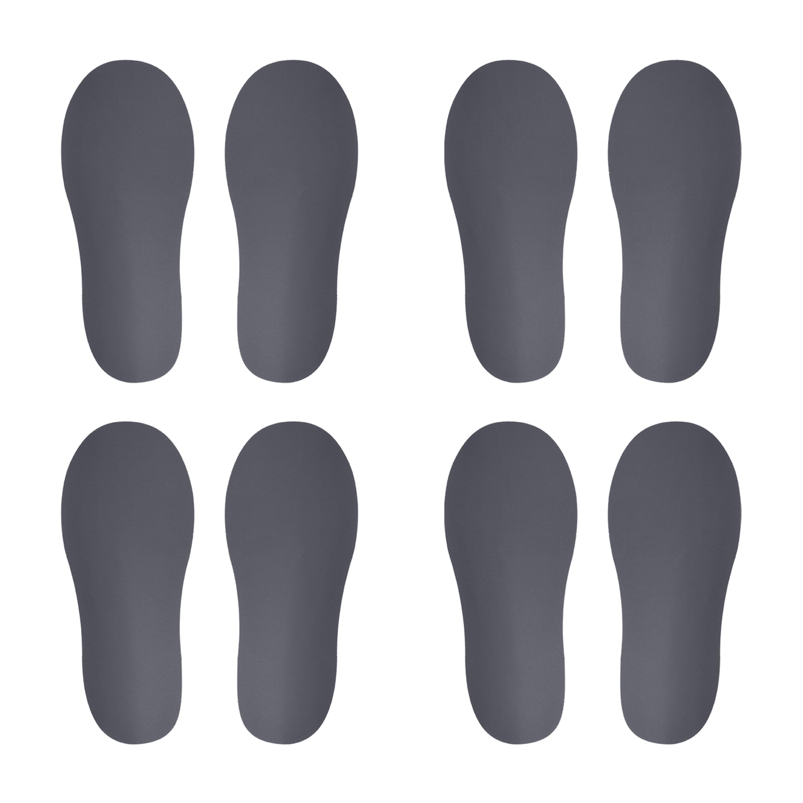 Unique Bargains Durable Footprint Sticker Shoes Floor Decal Sign Dark Gray 6x2"