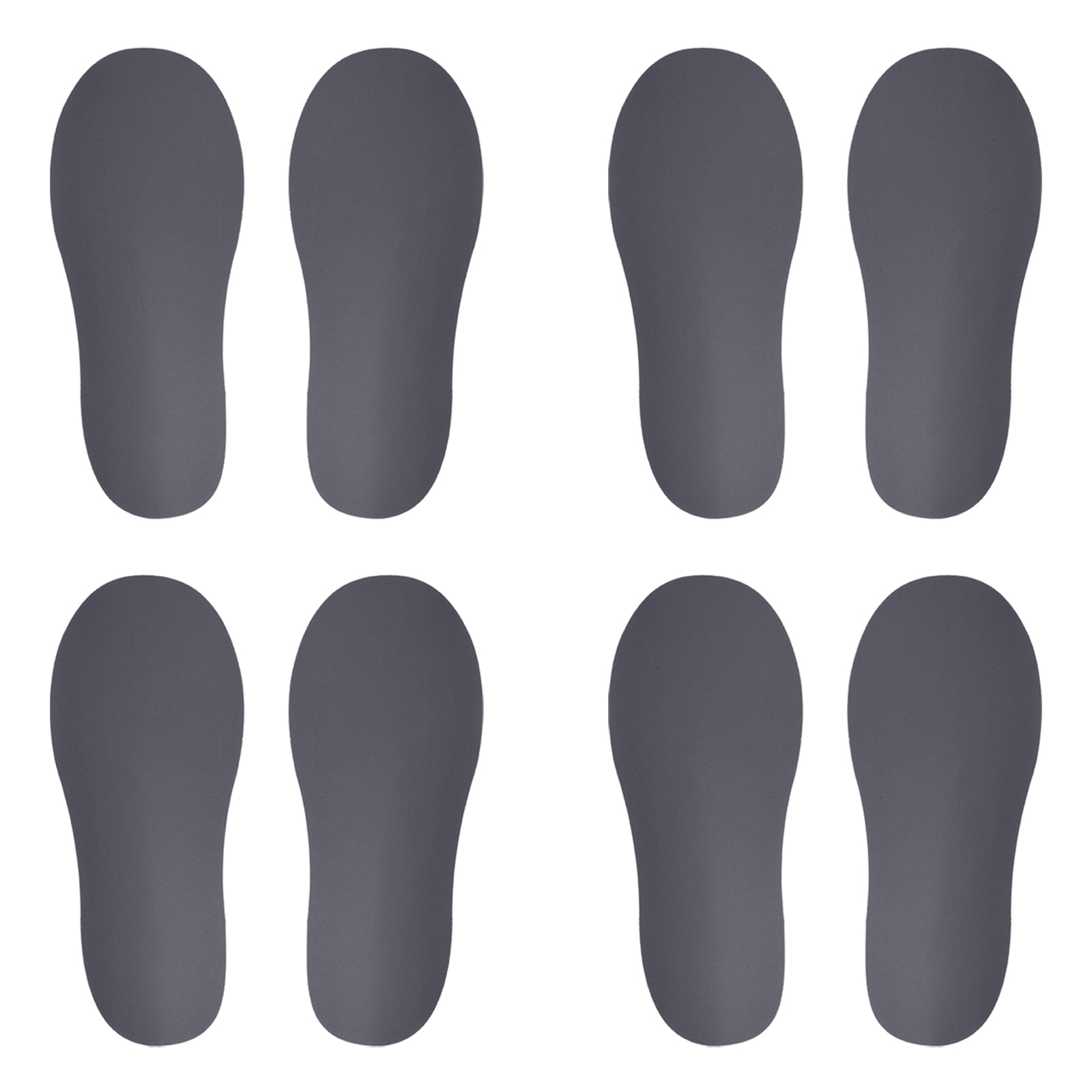 Unique Bargains Durable Footprint Sticker Shoes Floor Decal Sign Dark Gray 8x3"