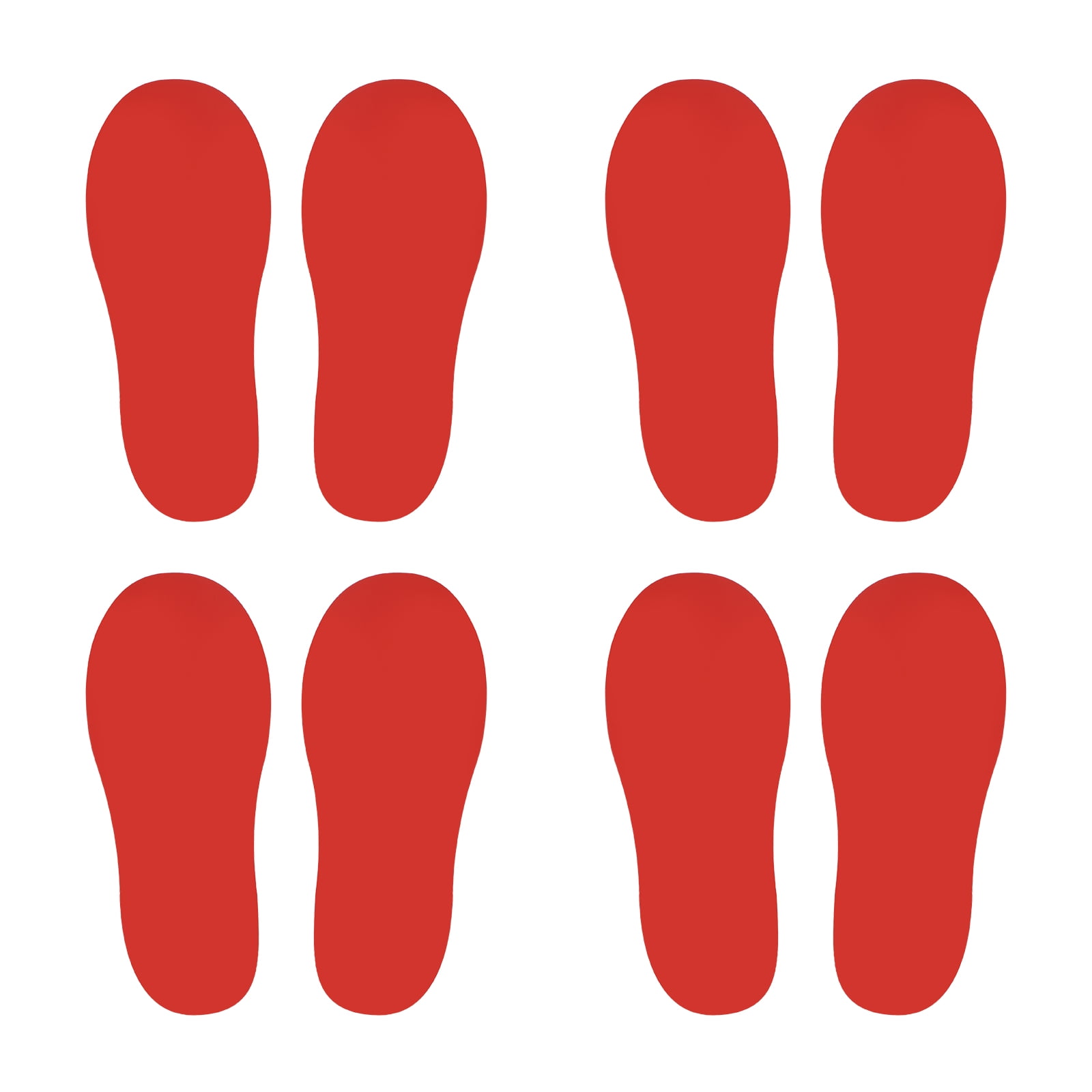 Unique Bargains Durable Footprint Sticker Shoes Floor Decal Sign Red 6x2"