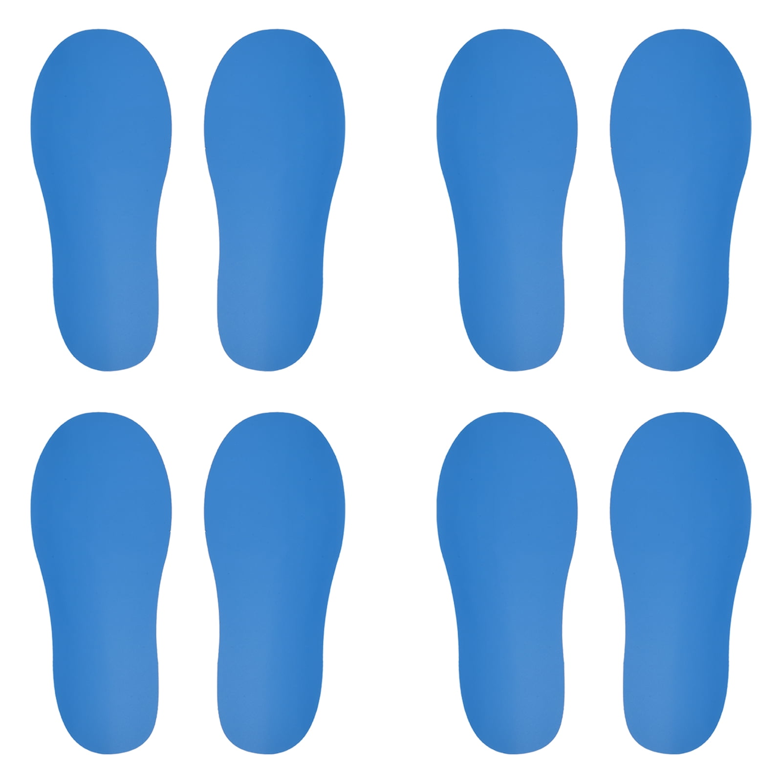 Unique Bargains Durable Footprint Sticker Shoes Floor Decal Sign Sky Blue 10x4"