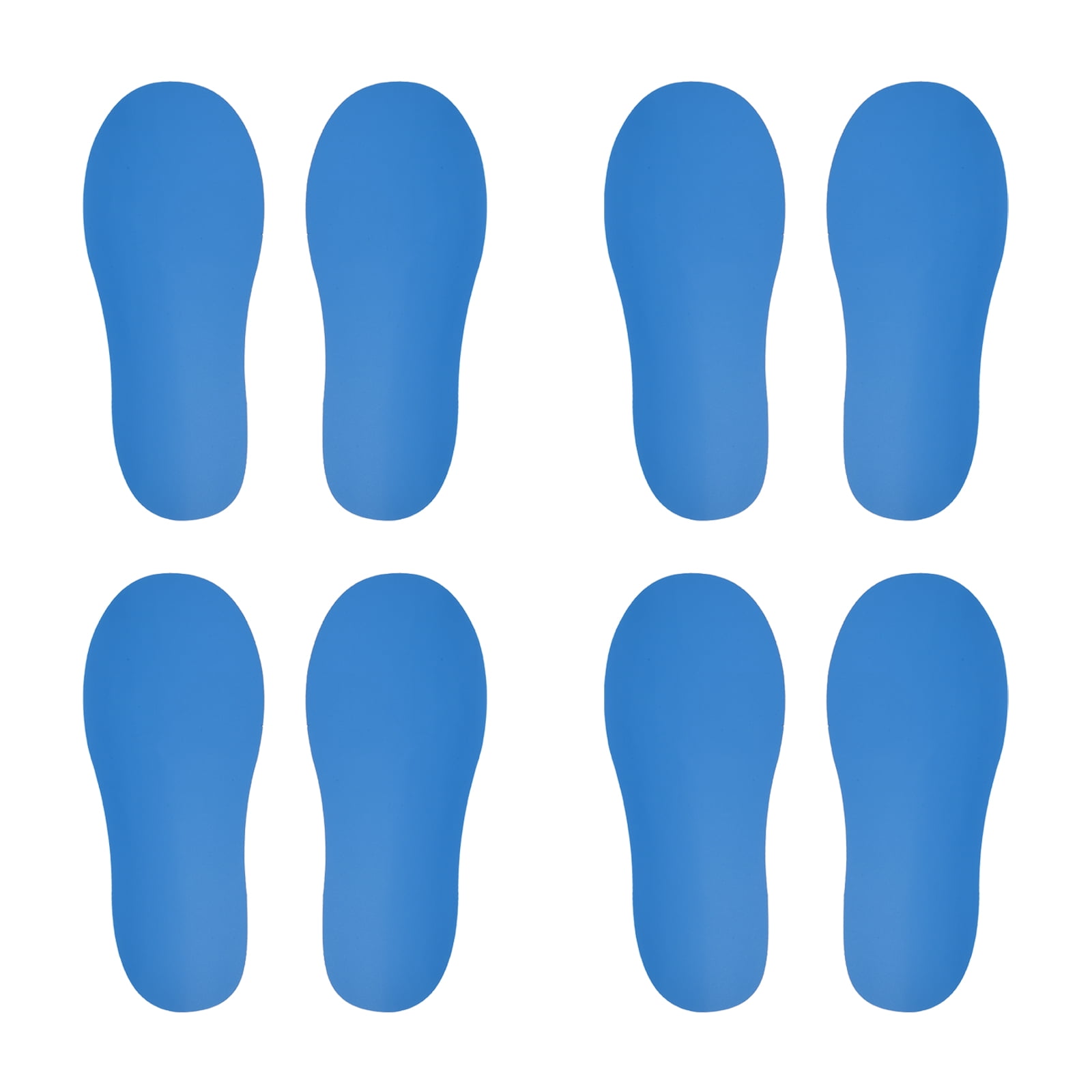 Unique Bargains Durable Footprint Sticker Shoes Floor Decal Sign Sky Blue 6x2"