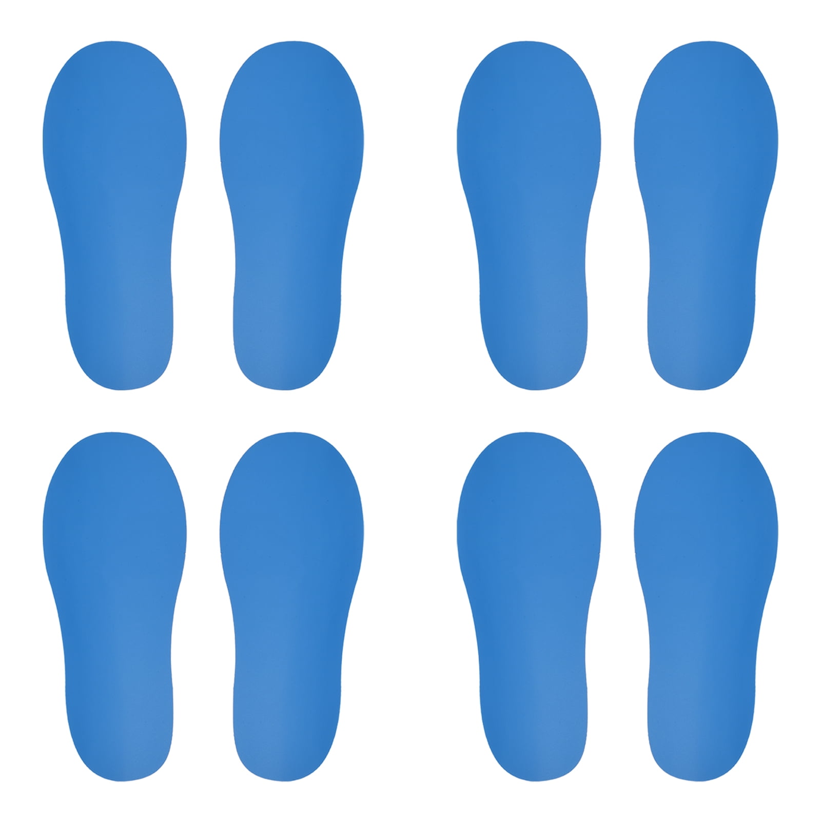 Unique Bargains Durable Footprint Sticker Shoes Floor Decal Sign Sky Blue 8x3"