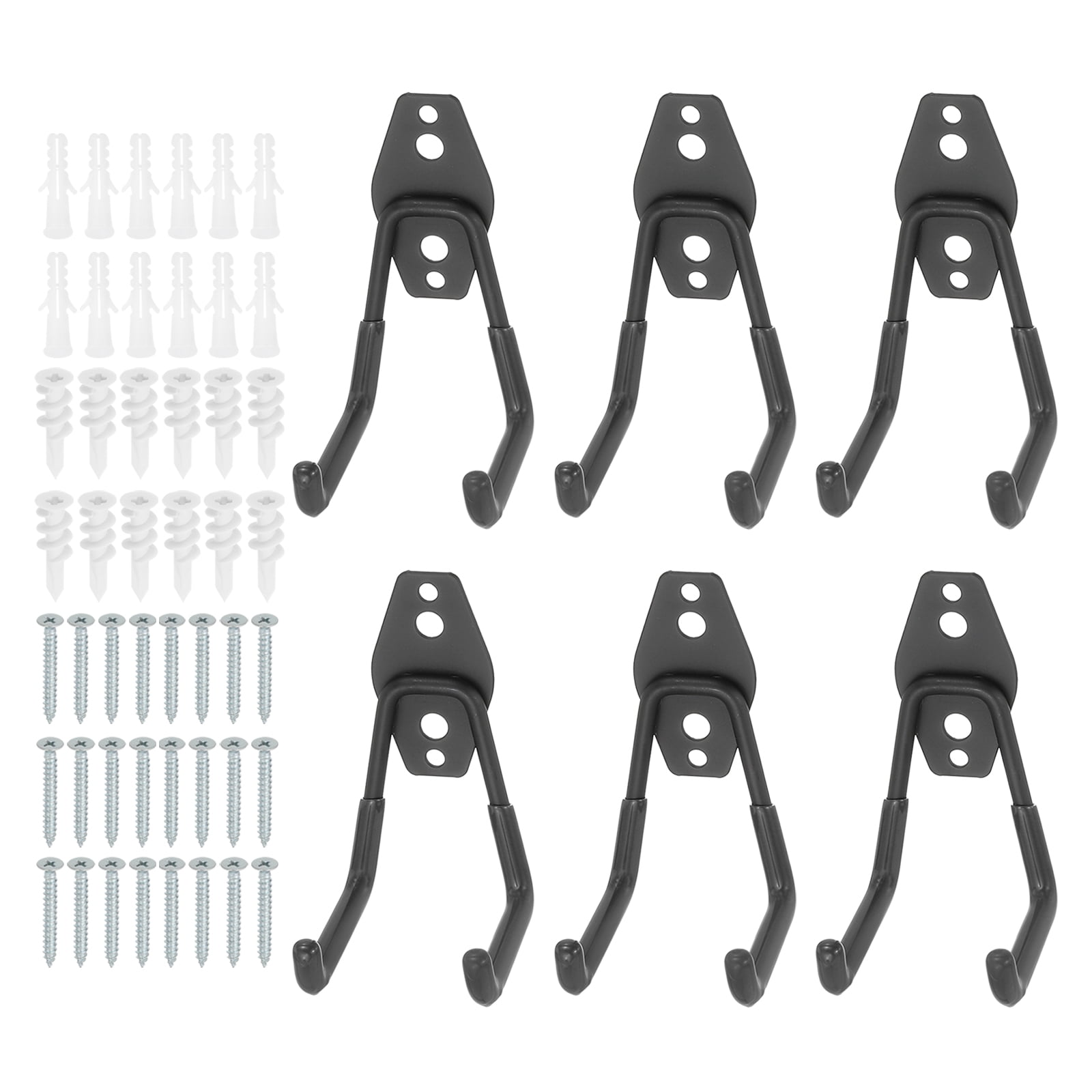 Unique Bargains Durable Garage Storage Hooks Wall Mount Hanger 2.56"x 2.68"x4.33" Black
