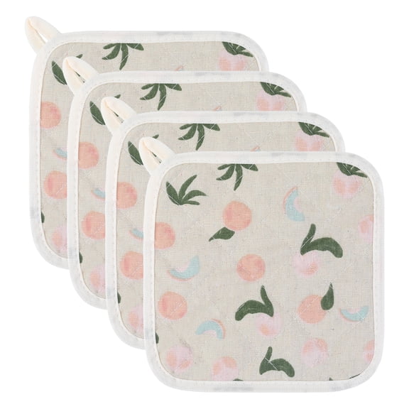 Unique Bargains Durable Heat Resistant Non-Slip Pot Holders for Cooking Coffee B 6Pcs