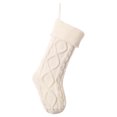 thumbnail image 1 of Unique Bargains Durable Luxurious Cable-Knit Christmas Stocking White 18", 1 of 5