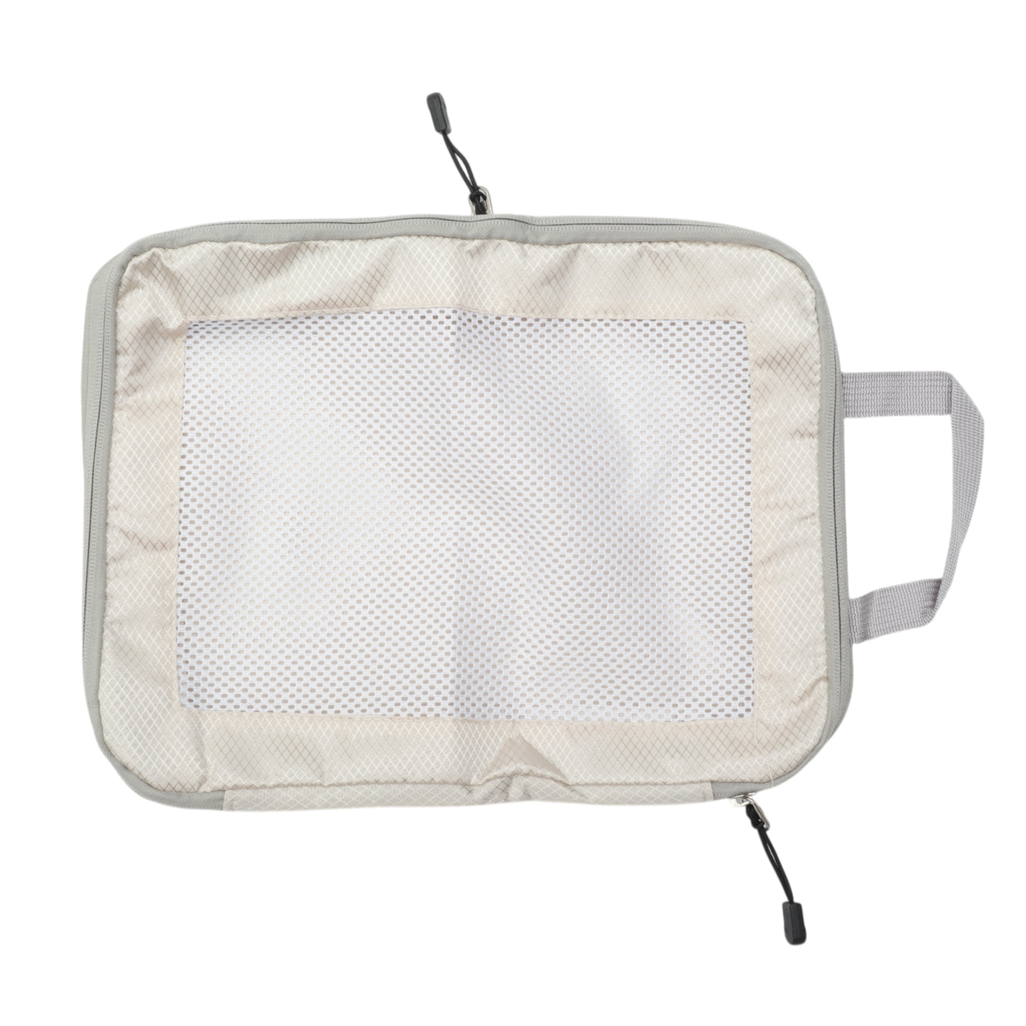 Unique Bargains Durable Mesh Packing Cube 1 Piece Beige 11.81"x4.72"x14.96"