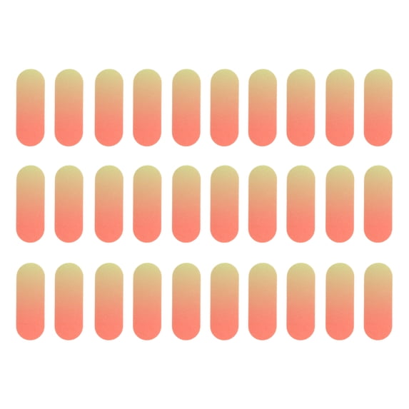 Unique Bargains Durable Mini Straight Sponge Nail Files 30 Pcs Orange Yellow Gradient