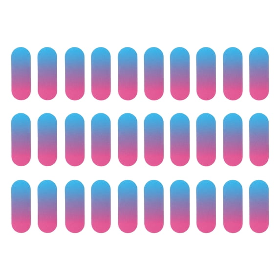 Unique Bargains Durable Mini Straight Sponge Nail Files 30 Pcs Red Blue Gradient