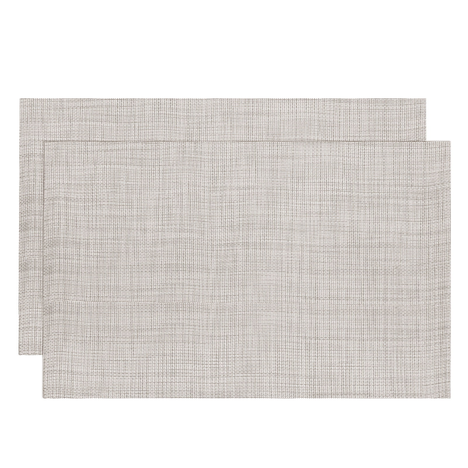 Unique Bargains Durable PVC Washable Woven Place Mats for Dining Tables and Home Use Beige