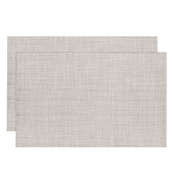 Unique Bargains Durable PVC Washable Woven Place Mats for Dining Tables and Home Use Beige