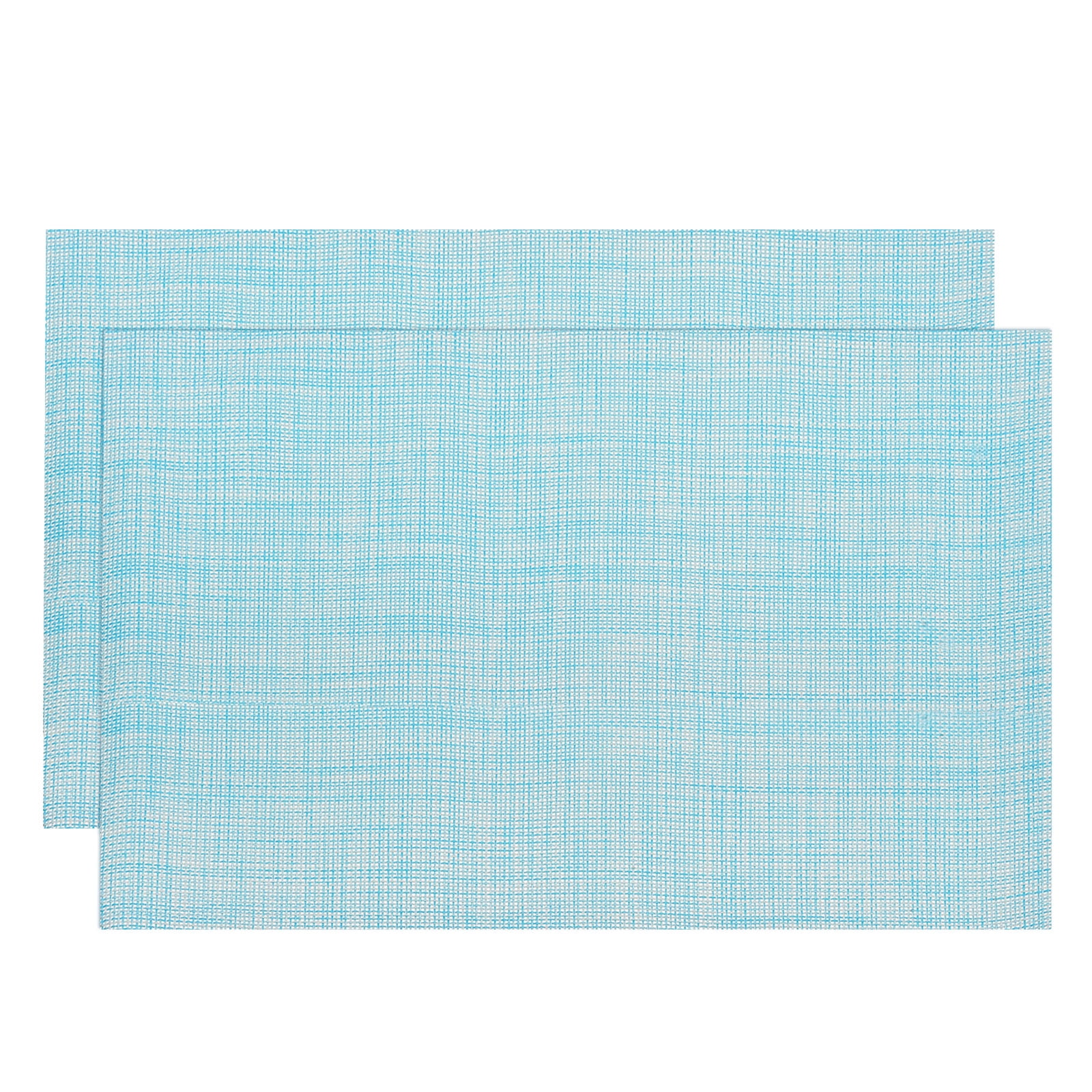 Unique Bargains Durable PVC Washable Woven Place Mats for Dining Tables and Home Use Blue