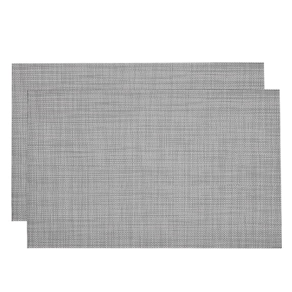 Unique Bargains Durable PVC Washable Woven Place Mats for Dining Tables and Home Use Gray