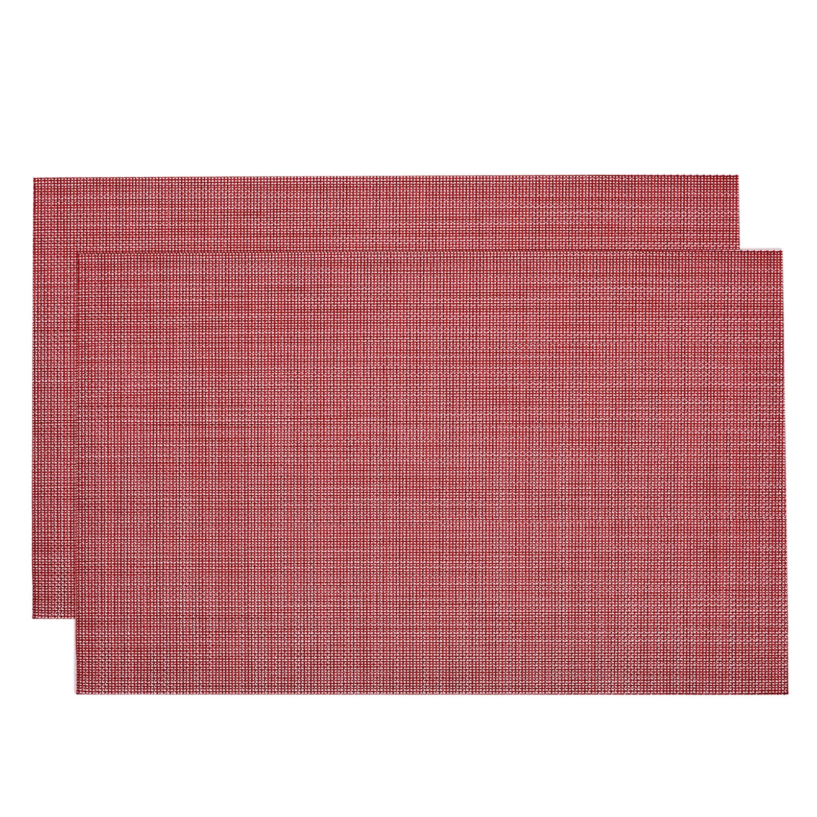 Unique Bargains Durable PVC Washable Woven Place Mats for Dining Tables and Home Use Red