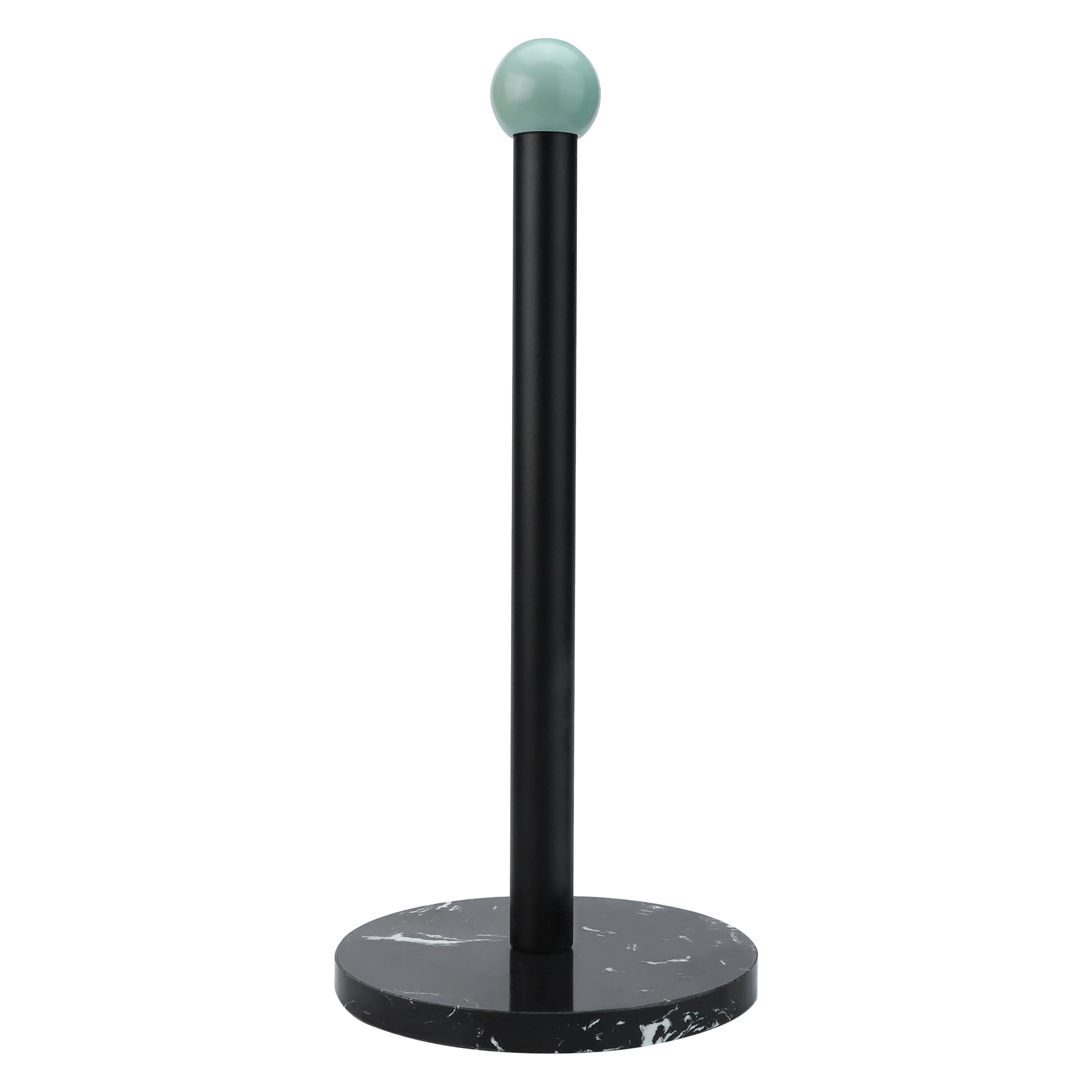 Unique Bargains Durable Paper Towel Holder Countertop Non Slip Base Black A 13.4x5.9inch