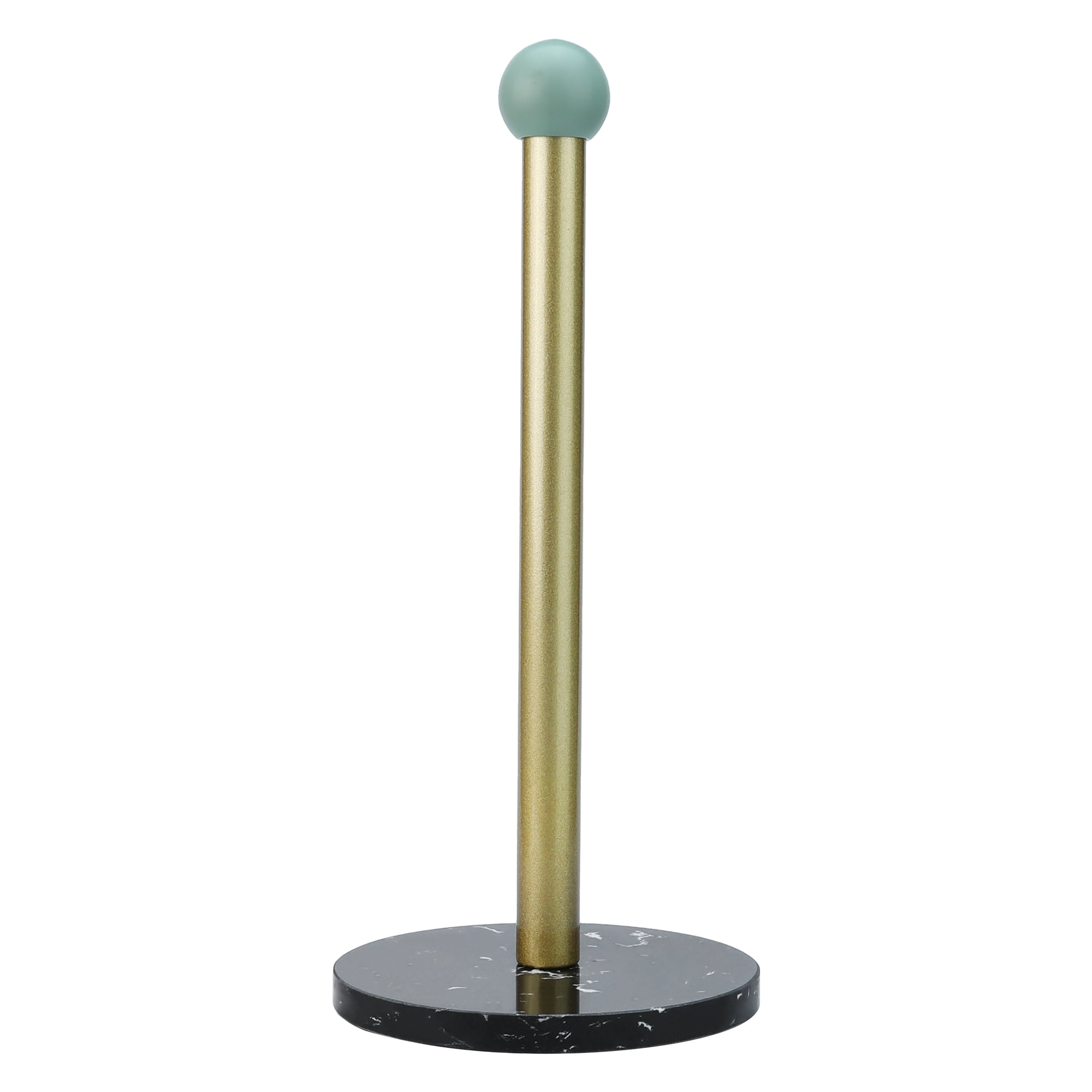 Unique Bargains Durable Paper Towel Holder Countertop Non Slip Base Black B 13.4x5.9inch