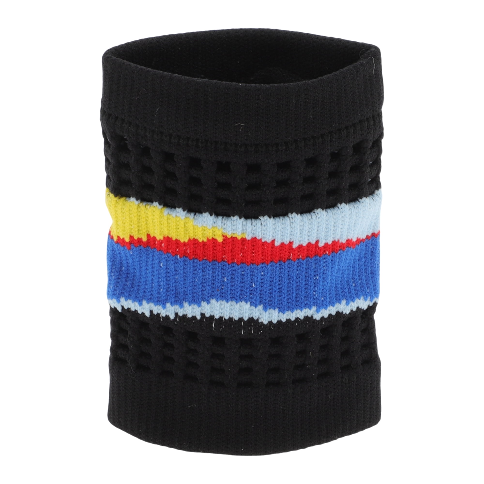 Unique Bargains Durable Perspiration Wicking Wrist Sweatbands 1 Pc Black Sky Blue