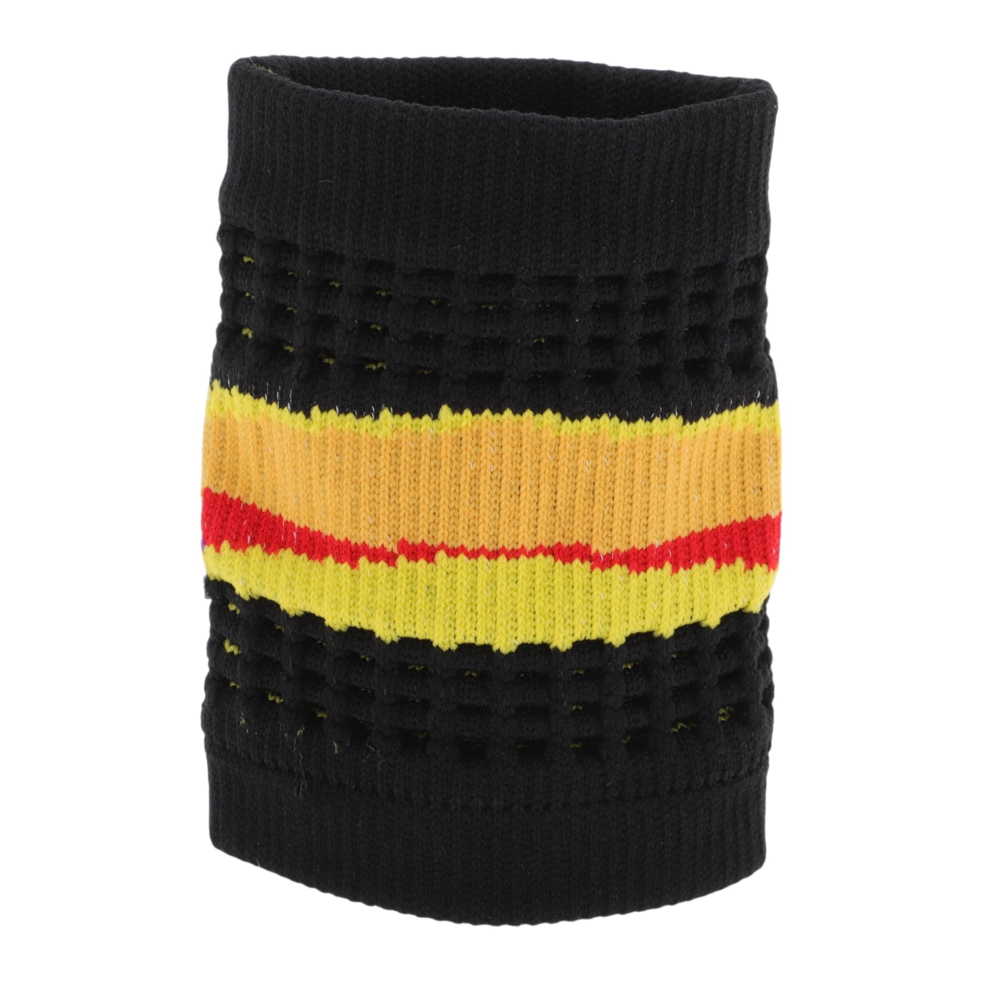 Unique Bargains Durable Perspiration Wicking Wrist Sweatbands 1 Pc Black Yellow