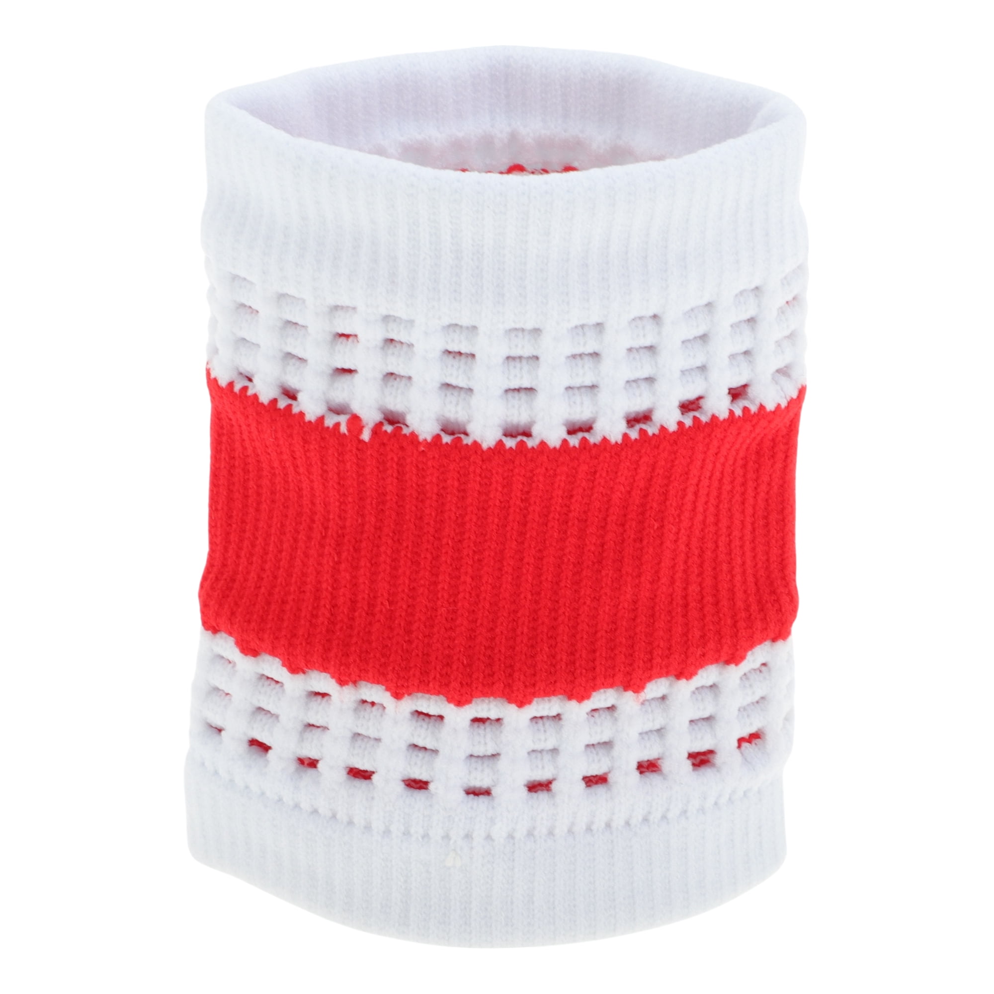 Unique Bargains Durable Perspiration Wicking Wrist Sweatbands 1 Pc White Red