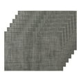 thumbnail image 1 of Unique Bargains Durable Placemats for Dining Table, Resistant Kitchen Place Mats Set of 6 Black Grey 18" x 12", 1 of 6