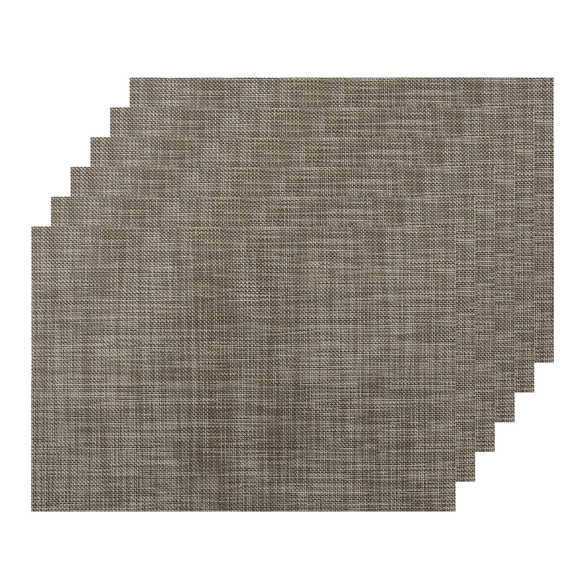 Unique Bargains Durable Placemats for Dining Table, Resistant Kitchen Place Mats Set of 6 Coffee 18" x 12"