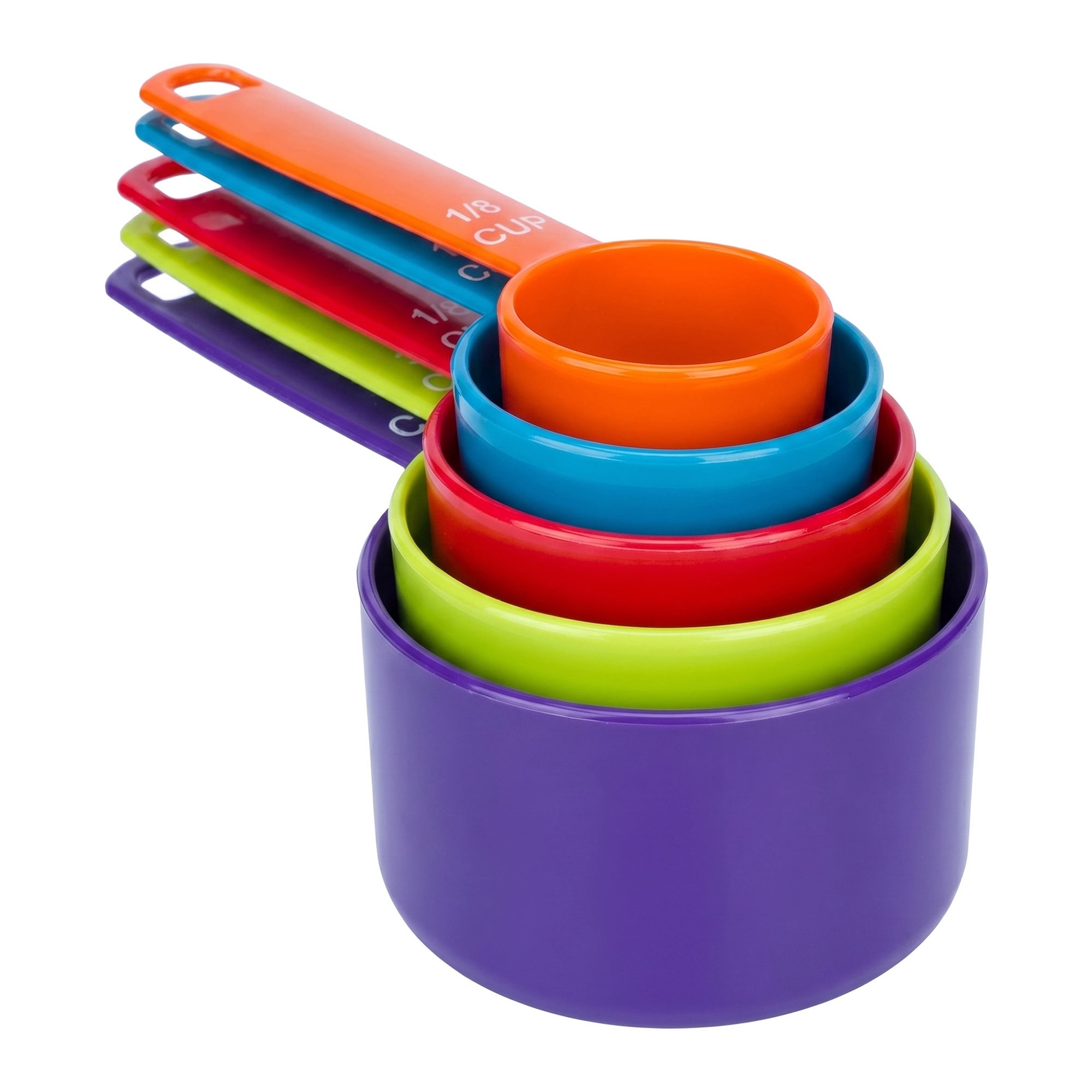 Unique Bargains Durable Plastic Measuring Spoons Set for Cooking Colorful-A 5Pcs